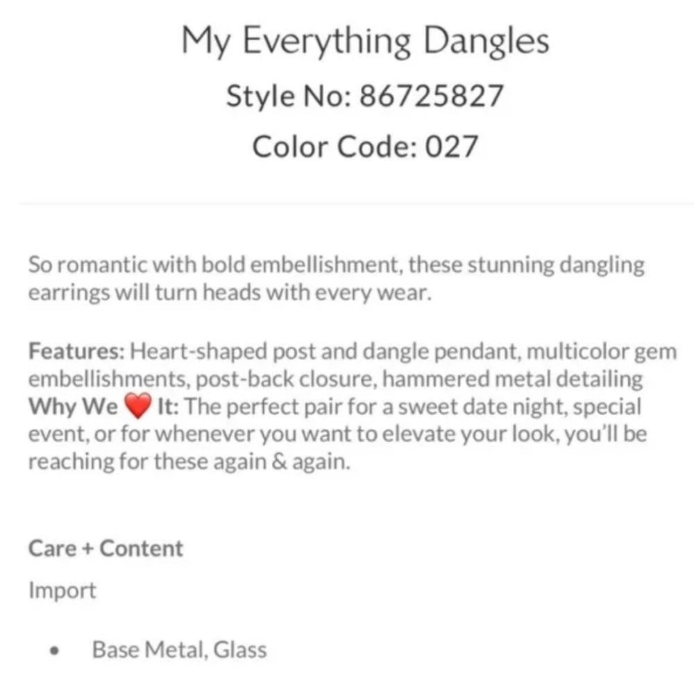 Free People My Everything Heart Gemstone Dangle Earrings in Silver - Picture 3 of 5